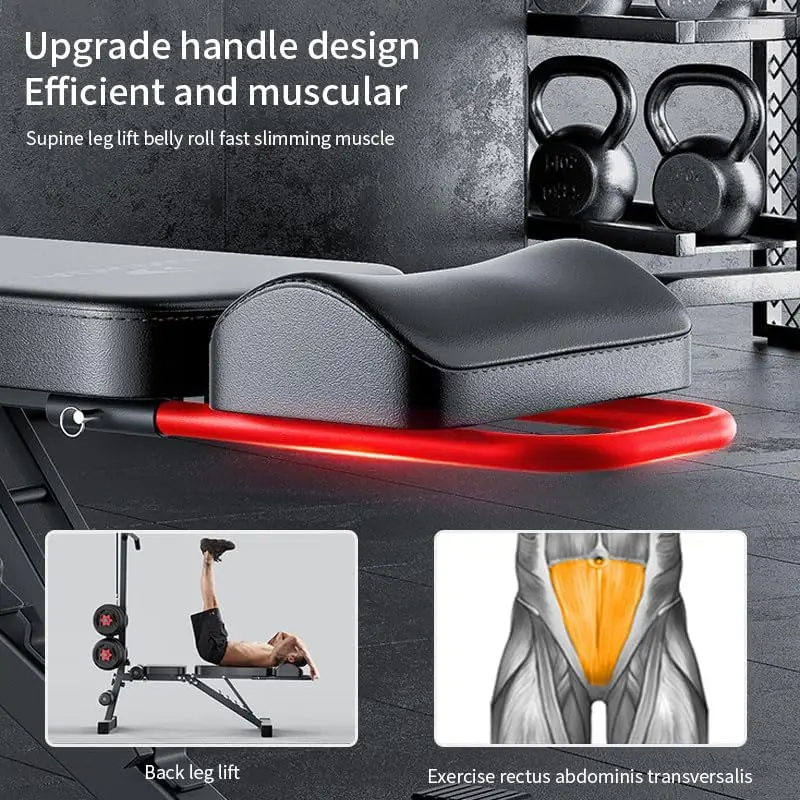 Panca da allenamento multifunzionale per palestra domestica 12 in 1, sistema di pulegge alte/basse, panca sit-up LAT, sviluppatore di gambe pull-down, stren regolabile