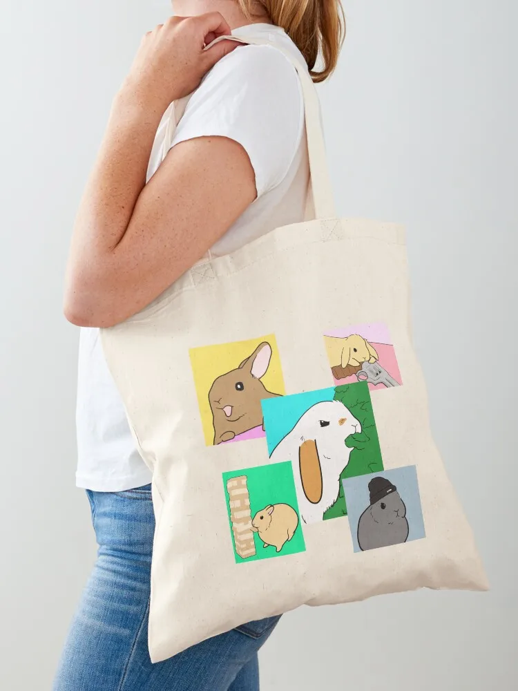 funny bunny meme complilation Tote Bag personalized tote bag Large bags for women tote bags cloth bags personalized