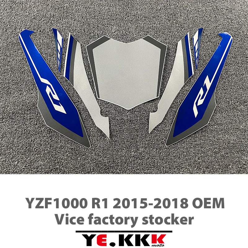 2015-2018 YZF1000 YZF-R1  R1 Motorcycle Stickers Decals OEM Re-engraved Sub-factory Stickers Full Car