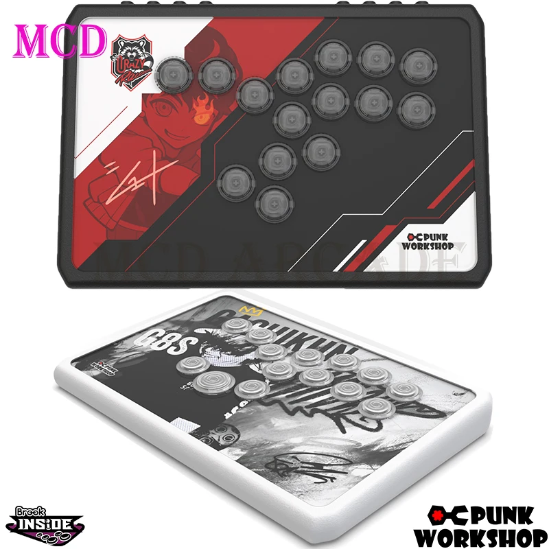 

Punk Workshop R14 Leverless Arcade Fighting Controller HitBox PWS Blaze Spark Mechanical Button SOCD Support PS5/PS4/Switch2/PC