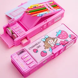 Pencil Cases Kawaii Multifunction Cute Pen Box Back to School Office Supplies For Girl Japanese Korean Storage Bag Stationery