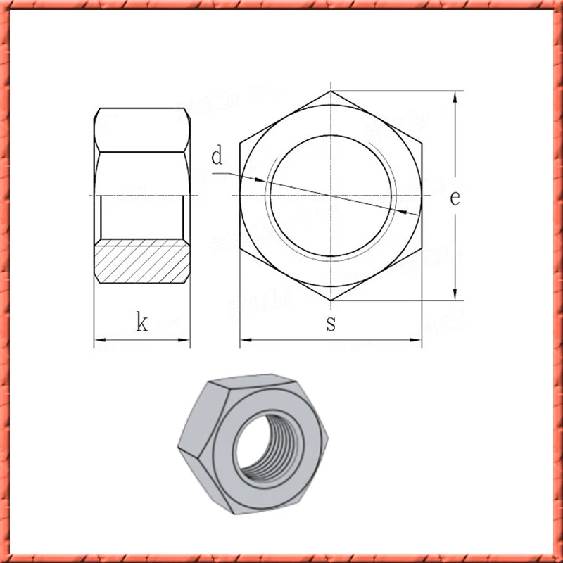 5-100pcs/lot M1/M1.2/M1.4/M1.6/M2/M2.5/M3/M3.5/M4/M5/M6/M8-M24 Stainless Steel Hex Nut DIN934 Locknut Micro Nuts