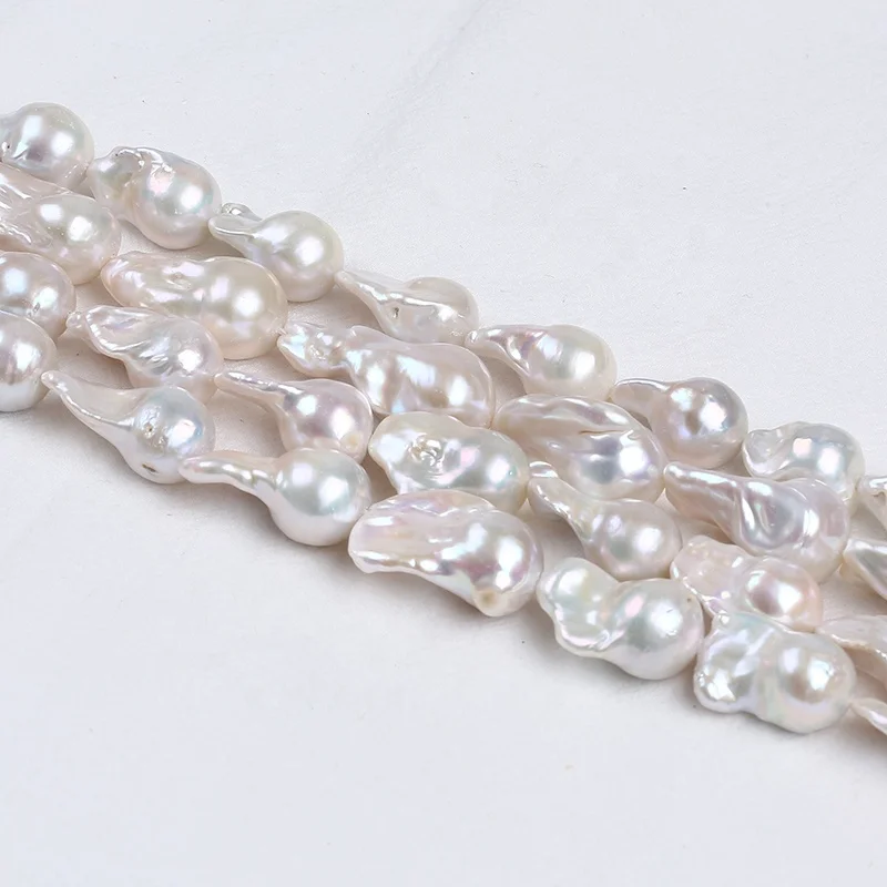 

Factory price 11-18mm white natural freshwater baroque pearl strand jewelry