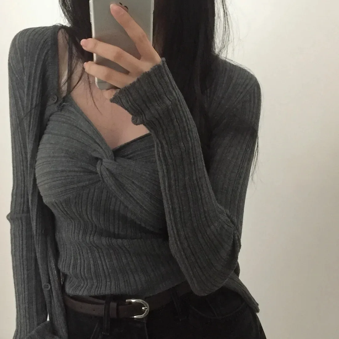 レディース ニット セーター シック 春夏 シンプル 着痩せ タンクトップ + ニット カーディガン ツーピース セット 通勤 スタイリッシュ レギュラー レ...