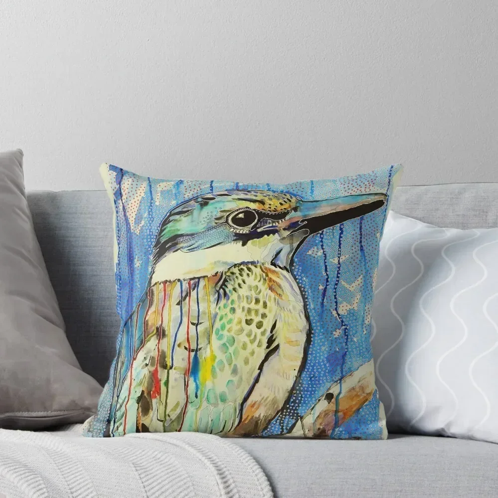 

Sacred Kingfisher Throw Pillow luxury decor Decorative pillowcase Ornamental Pillow pillow