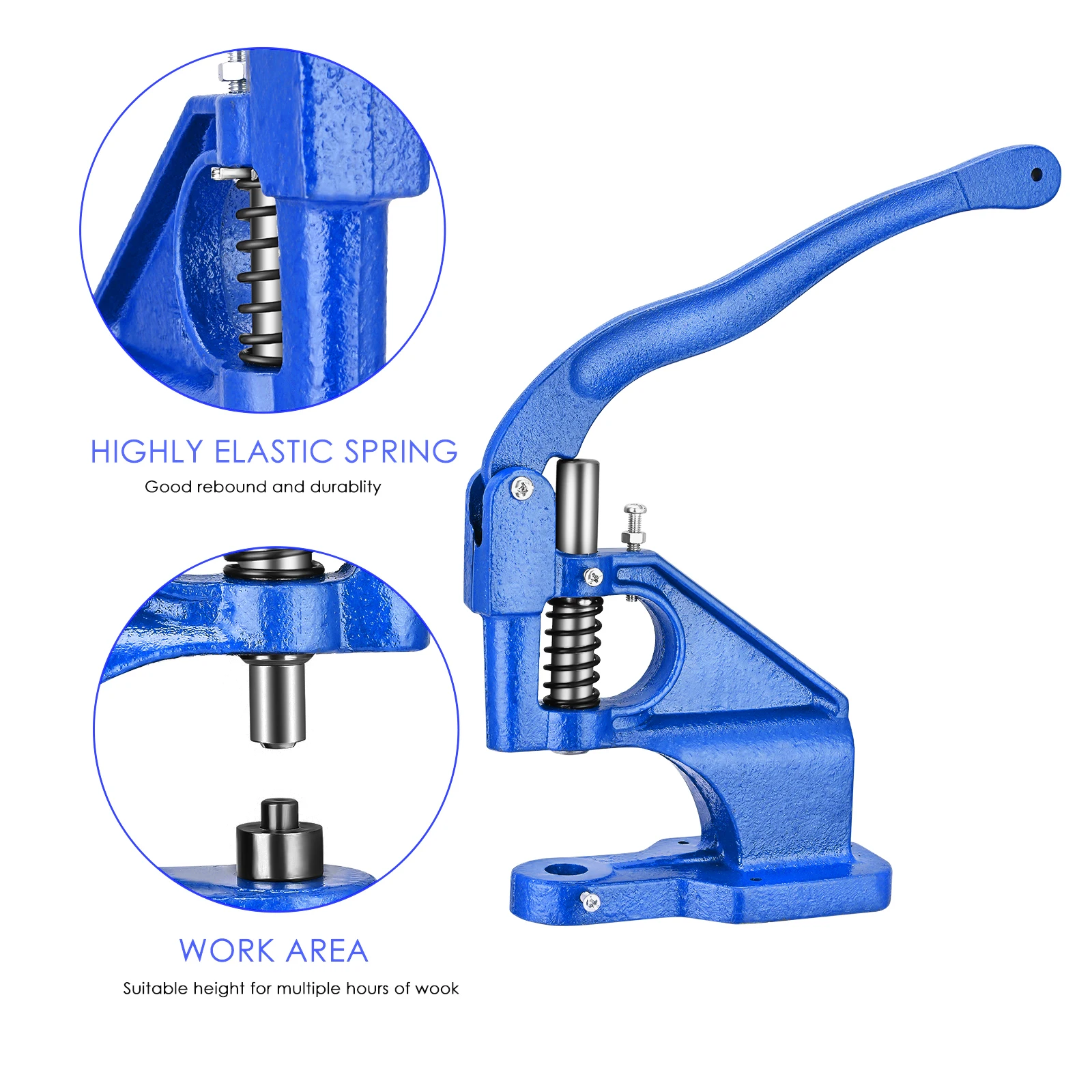 Hand Press Rivet Eyelet Machine, Buttonhole Machine, Heavy Duty Leather Watch Band, Leather Tools, Hardware Tools for Repair