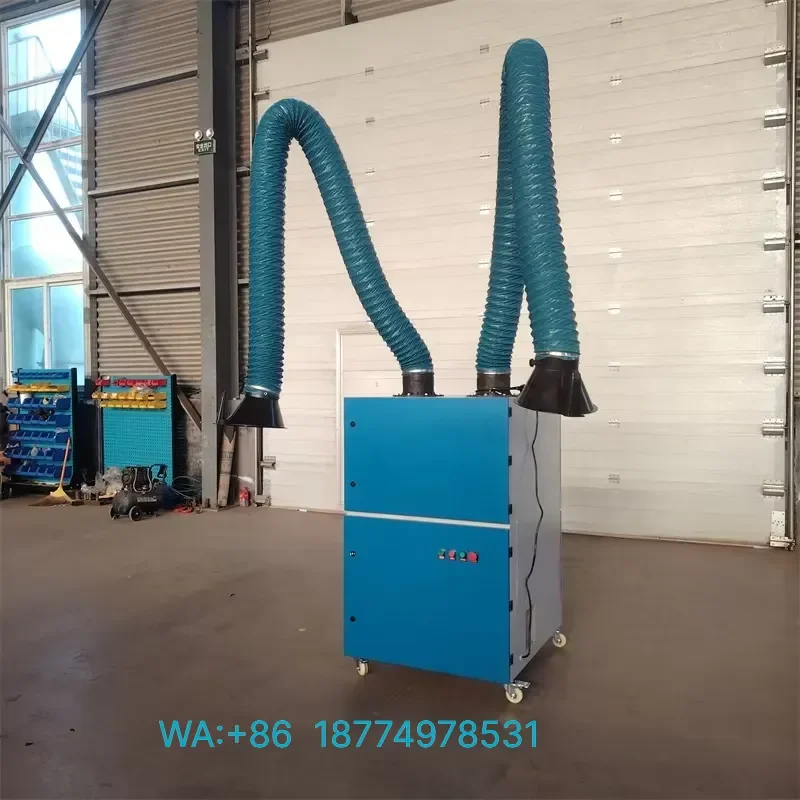 QD-HY3000 Double Arm Welding Smoke Purifier High Power with HEPA Activated Carbon for Processing