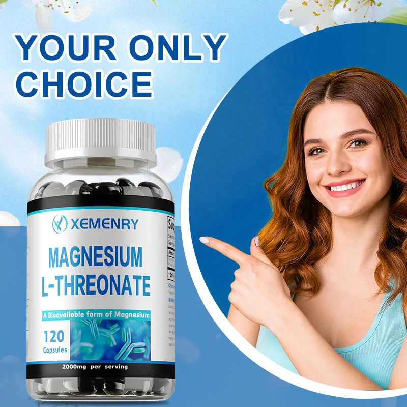 Magnesium L-threonaatcapsules - verhoogt de gezondheid van de hersenen, geheugen en focus, slaap en herstel, vermindert vermoeidheid
