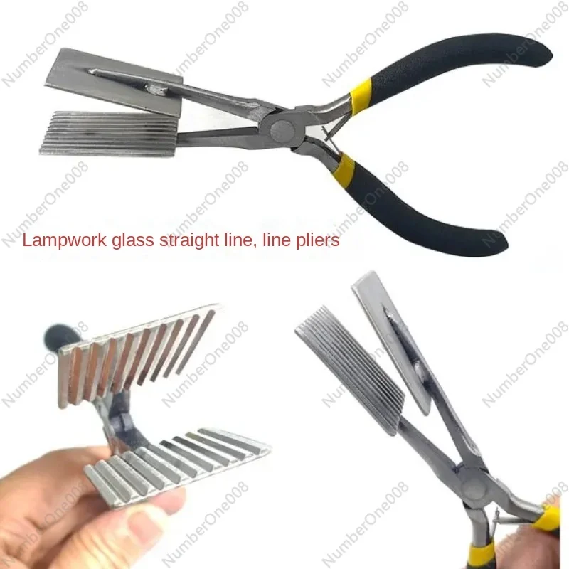 Lamp glass straight line, line, stripe, iris flower line pattern pliers burned glass DIY manual pliers