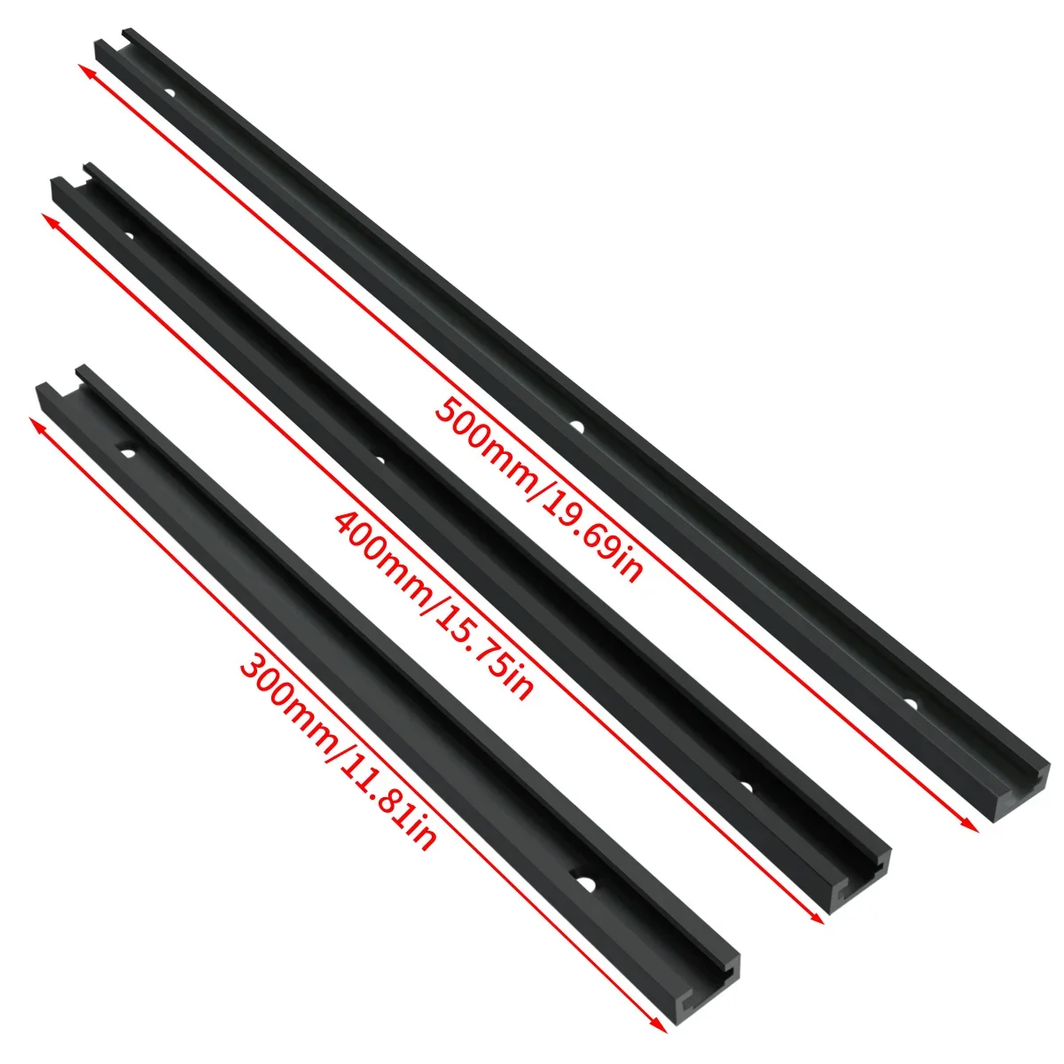 DIY & Woodworking T-Slot Track System 19x9.5mm Aluminum Guide Rail for Precise Miter Gauges Jigs and Fixtures