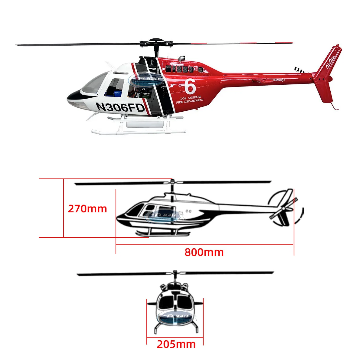 Roban 470 Size BE206 RTF RC Helicopter Scale Aircraft Model