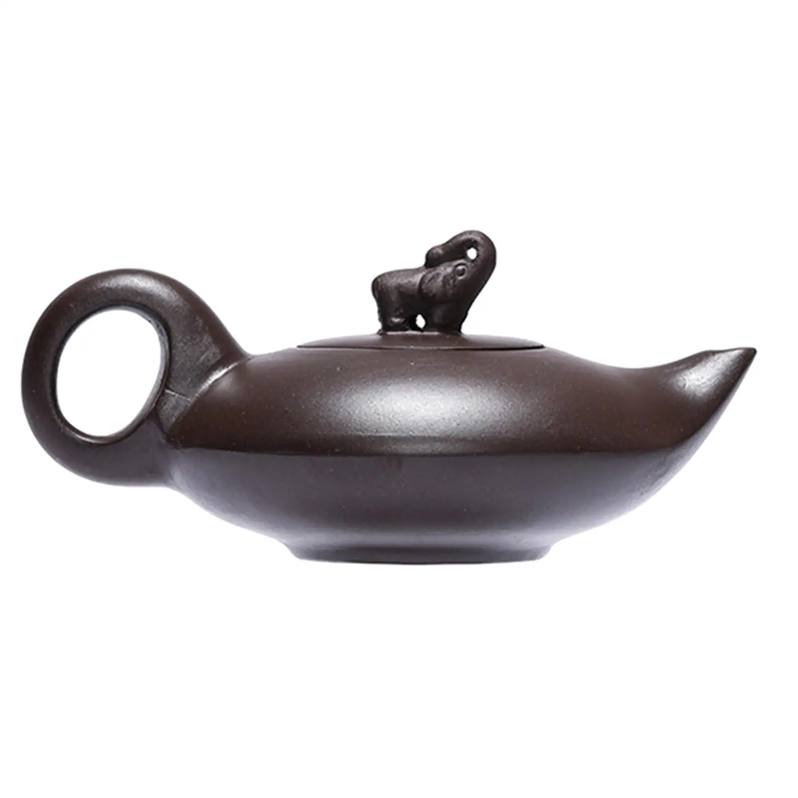 Purple Clay Teapot Kung Fu Teaware Traditional Chinese Tea Kettle Smooth Elephant Design Tea Ceremony Accessories for Kitchen