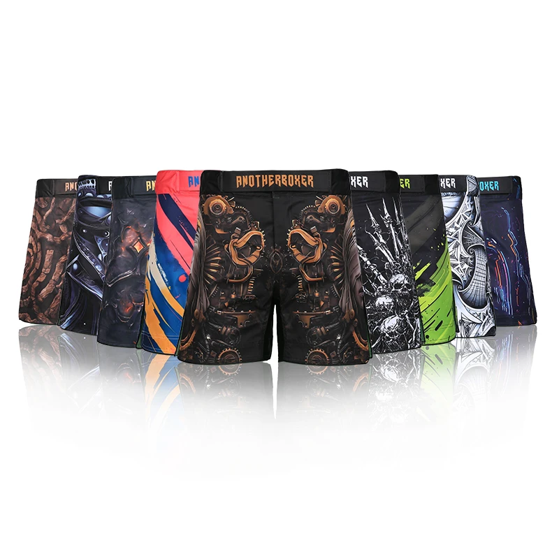 

MMA Shorts Men Sublimated Jiu Jitsu BJJ Shorts for Wresting Kickboxing No GI Muay Thai Boxing Trunks Comfortable Gym Fight Wear