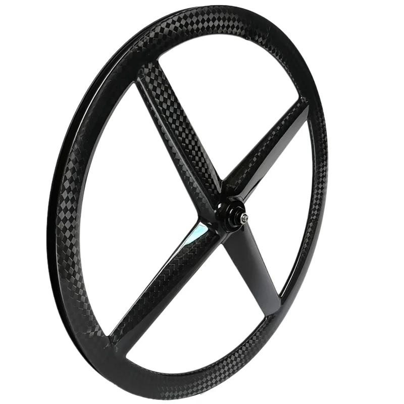 

700C Carbon Fiber Bicycle Wheel 4-Spoke Design 23mm Width And 40mm Depth