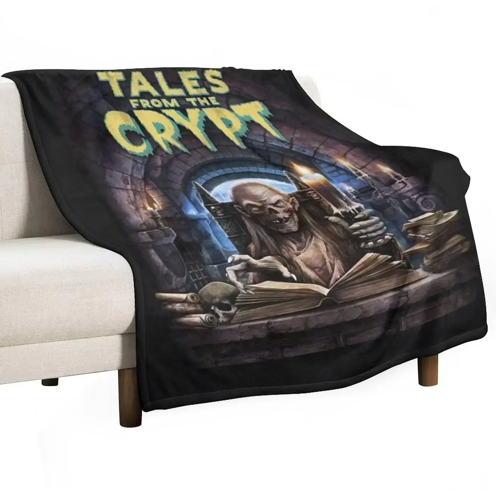 

Tales From The Crypt Skull Classic T-Shirt Throw Blanket manga Sofas Blankets