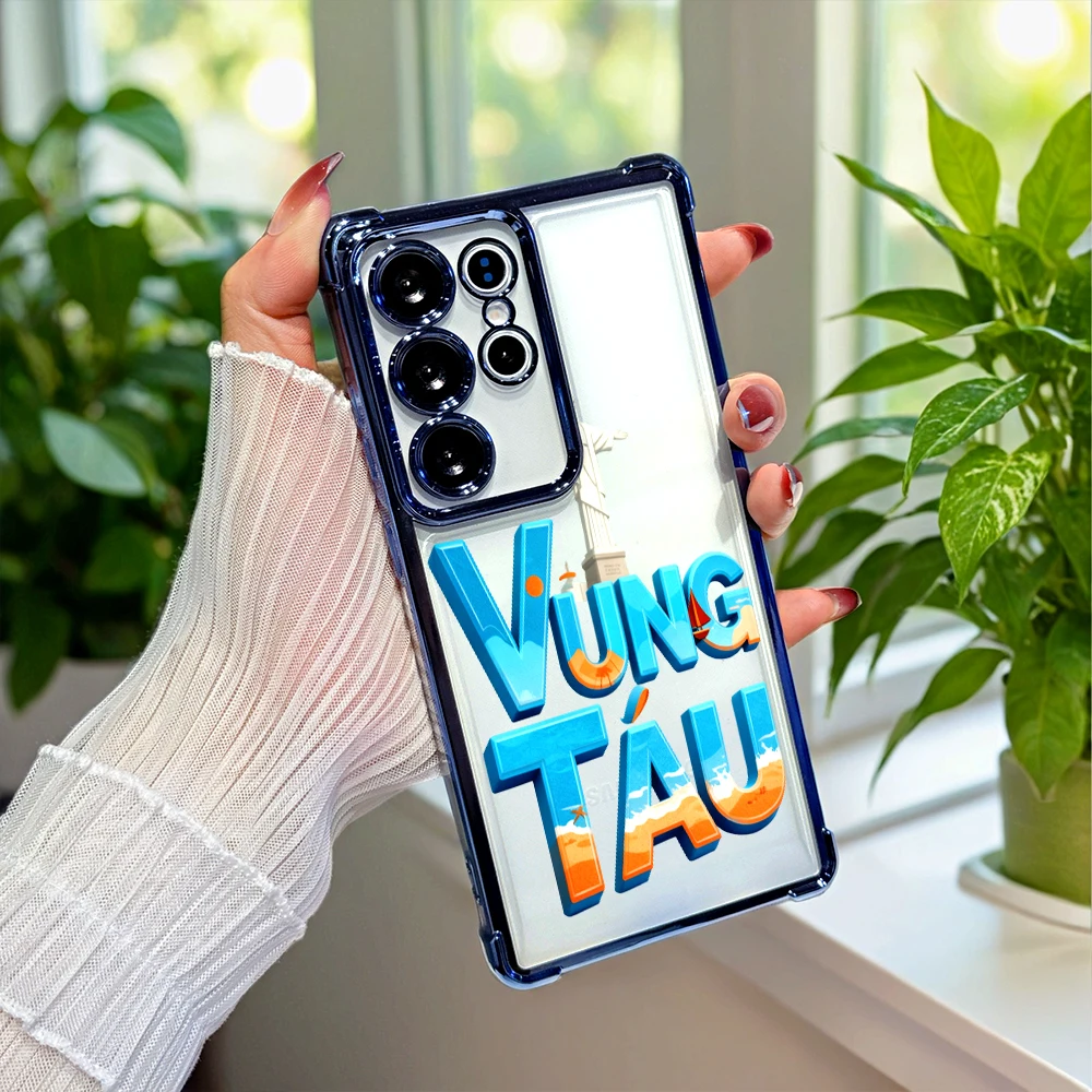 Vung Tau Coastal Text Shockproof Phone Case For Samsung Galaxy S26 S25 S24 S23 A57 A53 A50 A37 A10S Anti-Scratch Back Cover