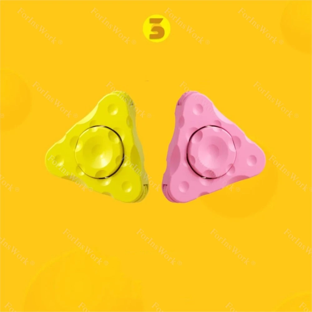 OSEDC チーズ フィジェット スピナー ファイルを解凍するローラー 大人用 クールなガジェット ストレス解消おもちゃ 不安おもちゃ