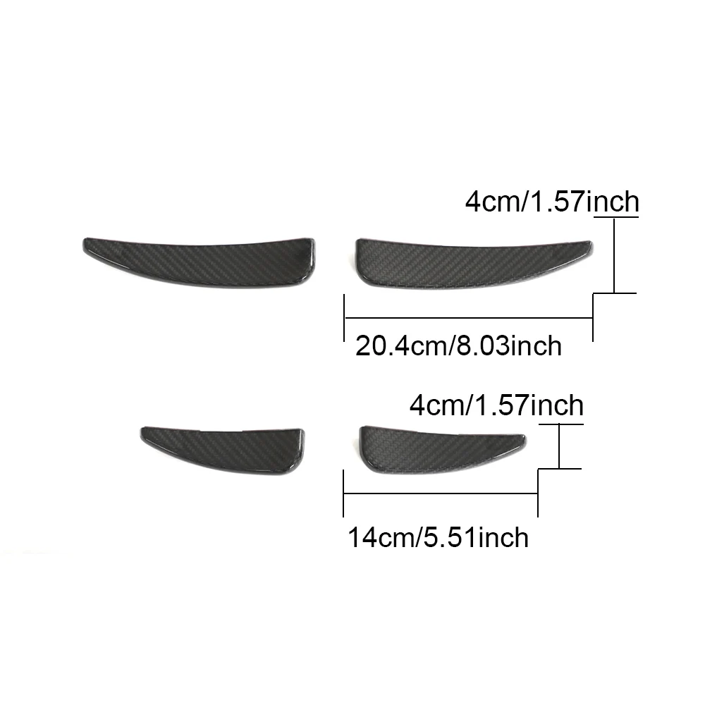 P Style R8 Dry Carbon Fiber Front Blades Bumper Canards For Audi R8 V10 2023