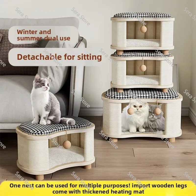 All-season Universal Cat Litter Stool Closed Winter and Summer Dual-purpose Cat Litter To Keep Warm Winter and Summer Pet Tent