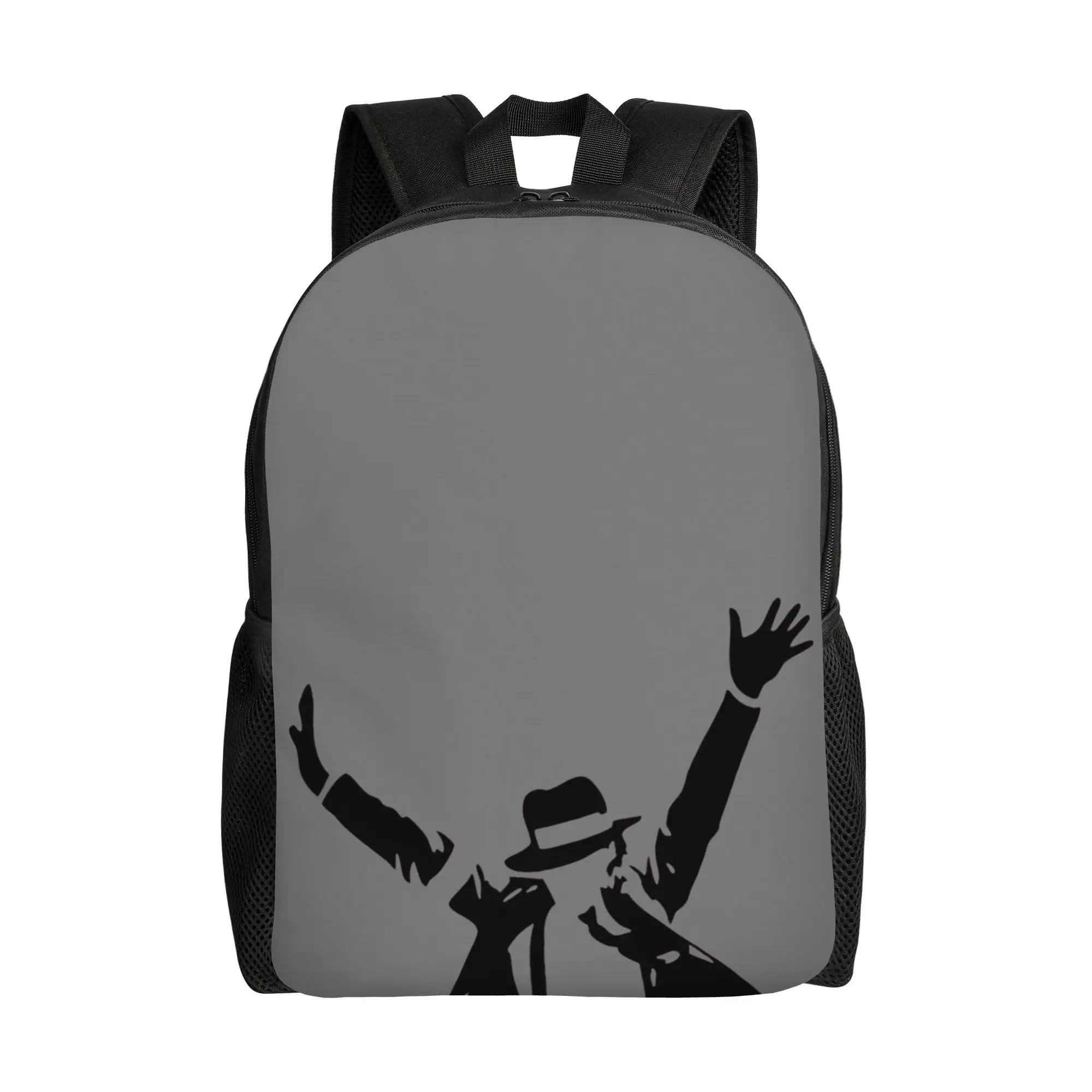 Schoolbag Back to school season MJ King of Pop8  Retro Washable Backpack