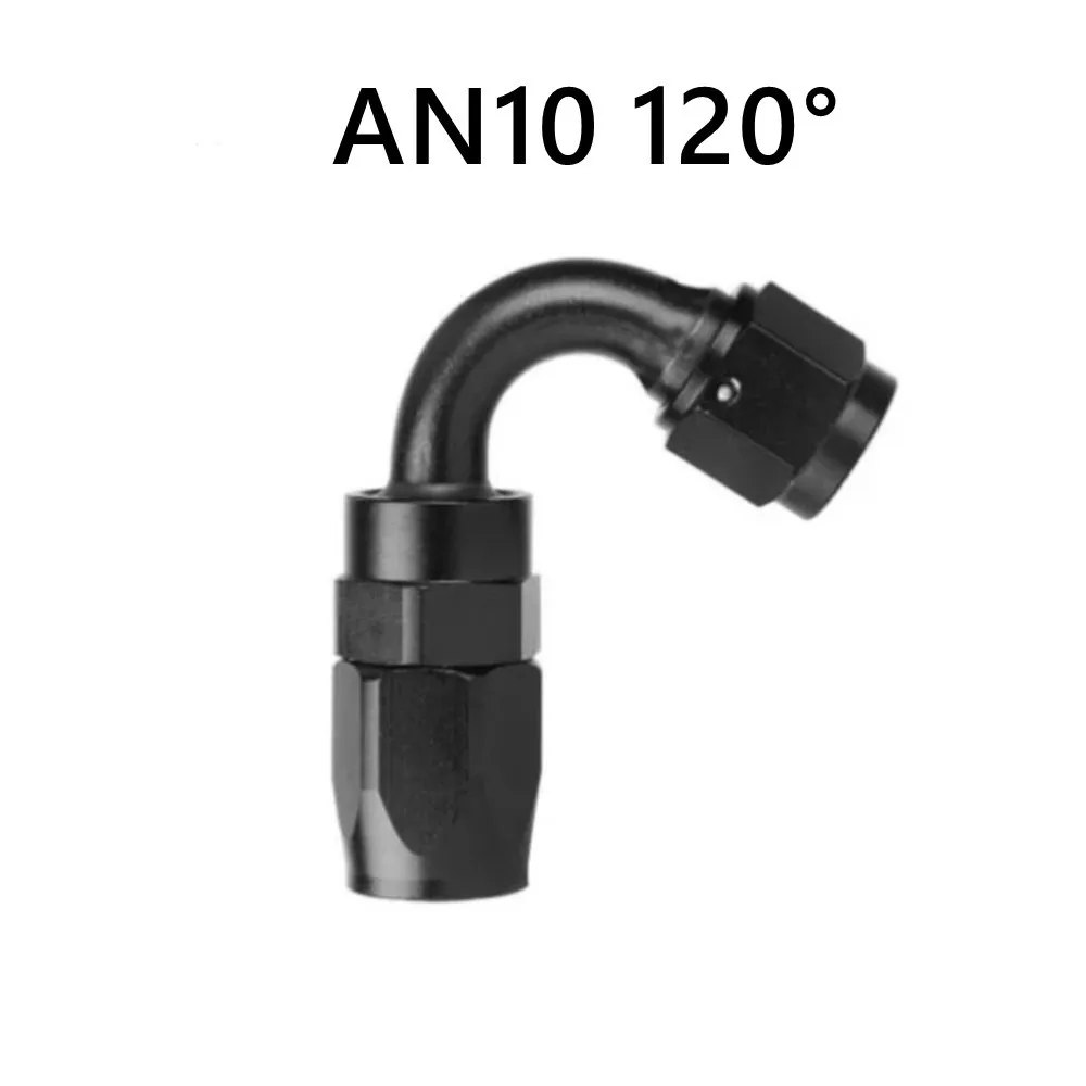 AN4/6/8/10/12 Recht 0 ° /45 ° /90 ° /120 ° /180 °   Graad PTFE olie brandstof draaibare slanguiteinde olie slanguiteinde adapterset zwart