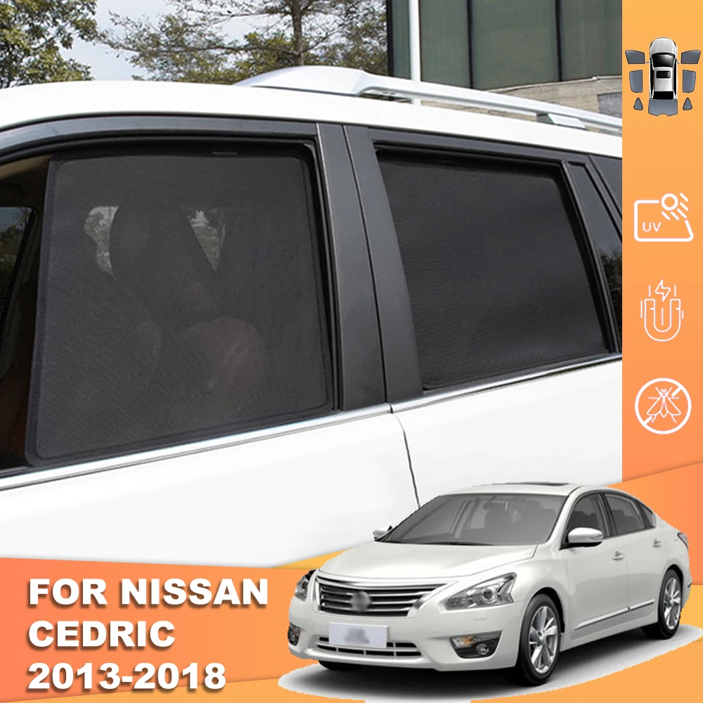 For Nissan Altima TEANA L33 2013-2018 Magnetic Car Sunshade Front Windshield Curtain Rear Side Baby Window Mesh Sun Shade Visor