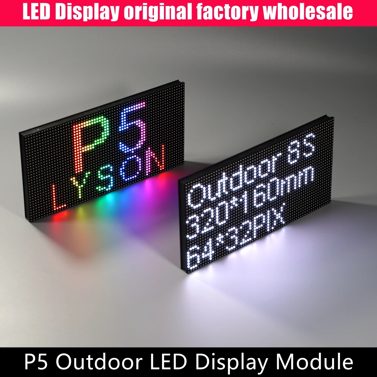 P5 Outdoor SMD Full Color Led Display Module 64x32 Pixels Competitive 320mmx160mm Modular for Advertising