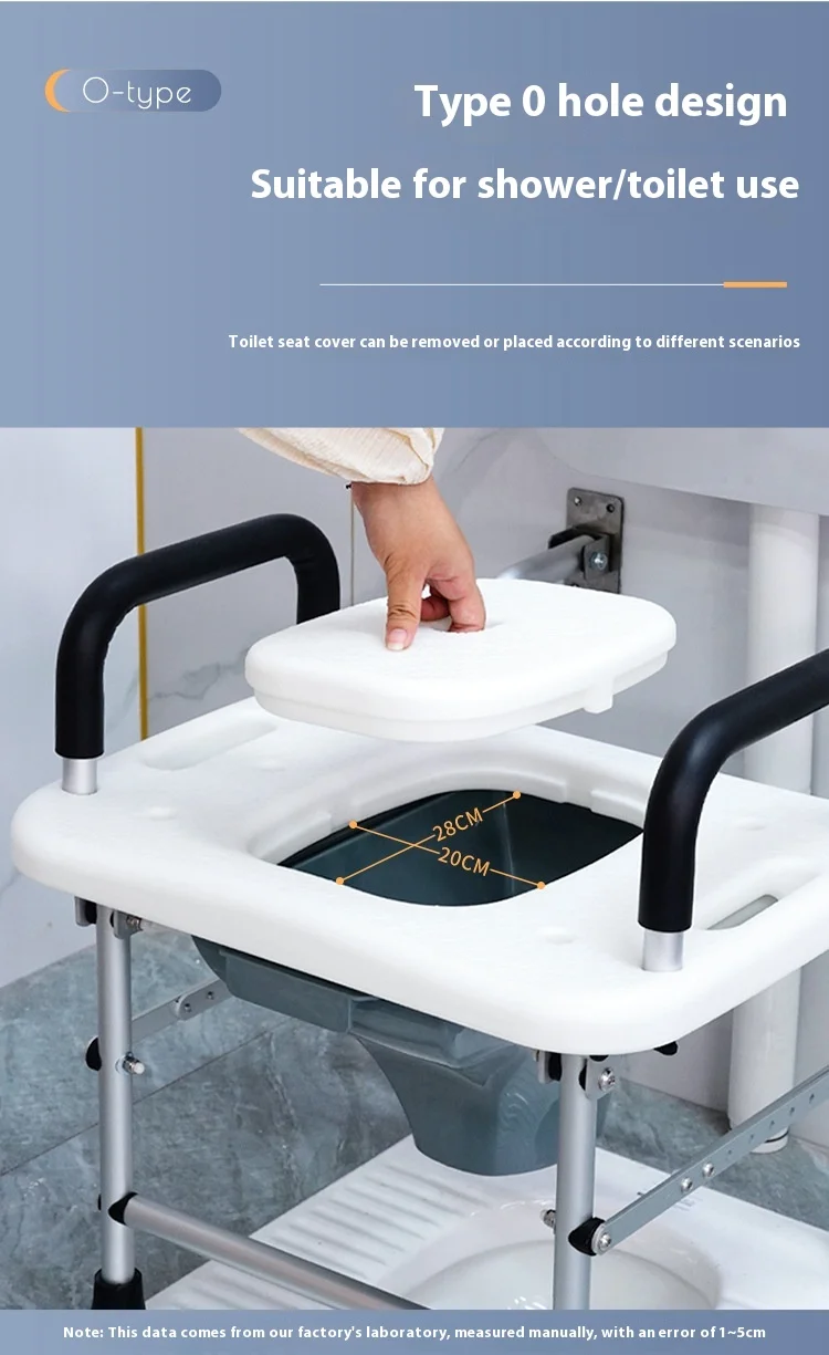Dual-Use Wall-Mounted Squat and Sit Toilet with Armrest for Elderly Pregnant Women Home Bathroom Safety Equipment