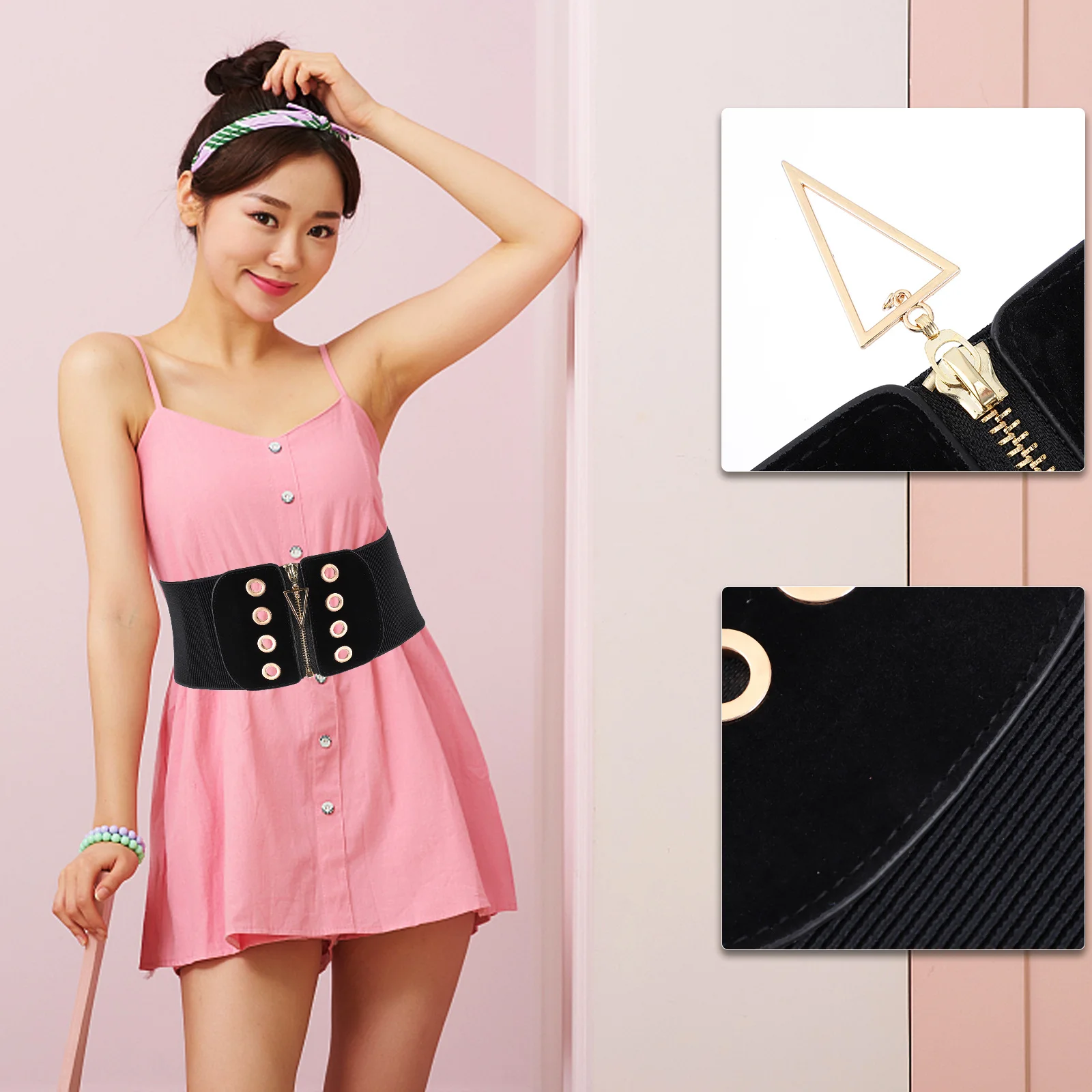 

1 шт., эластичный пояс с широкой талией, модный корсет, тренажер для талии, пояс из искусственной кожи, формирователь тела, пояс для похудения, аксессуар для одежды