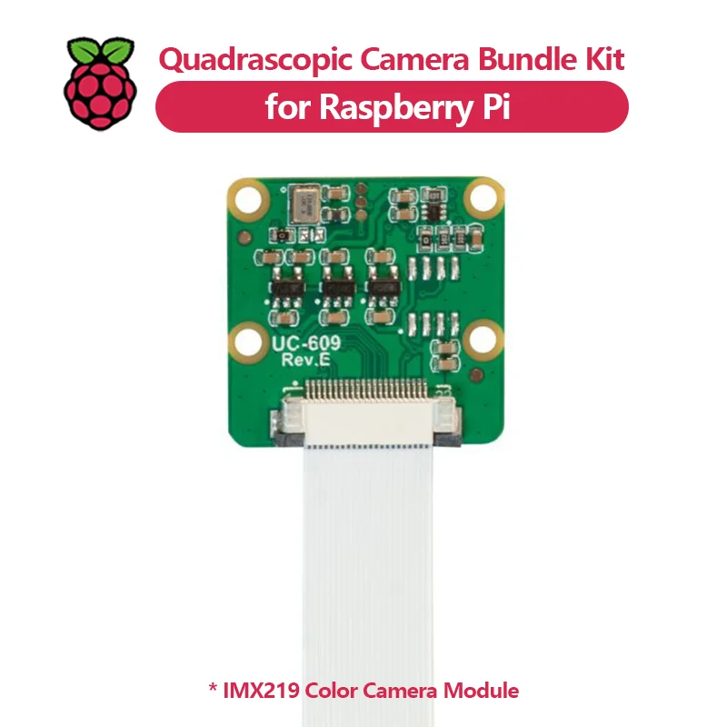 Kit pacchetto fotocamera quadrascopica per Raspberry Pi, Nvidia Jetson Nano, quattro moduli fotocamera a colori IMX219 e cappello per fotocamera Camarray