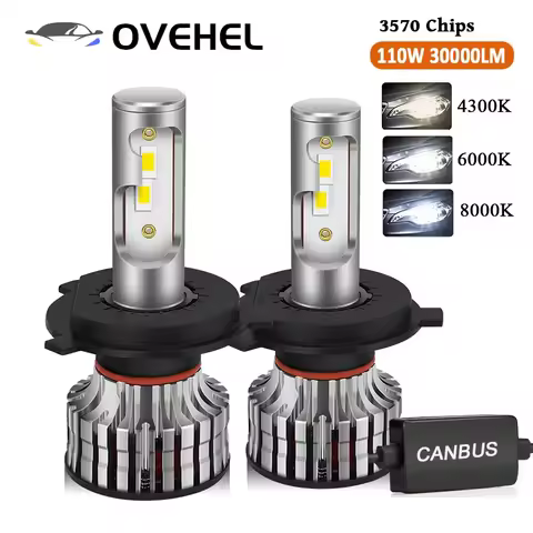 110W 30000LM H4 LED H7 Canbus H1 H8 H9 H11 9005 HB3 9006 HB4 9012 Car LED Light Headlight Turbo Lamp 4300K 6000K 8000K 12V