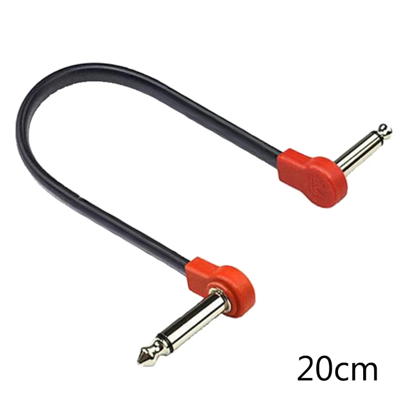 F1FD 15cm/20cm Guitar Patch Cable Practical Guitar Effects Pedal Cable Adapter 1/4in Plug Wire Plug Musical Part