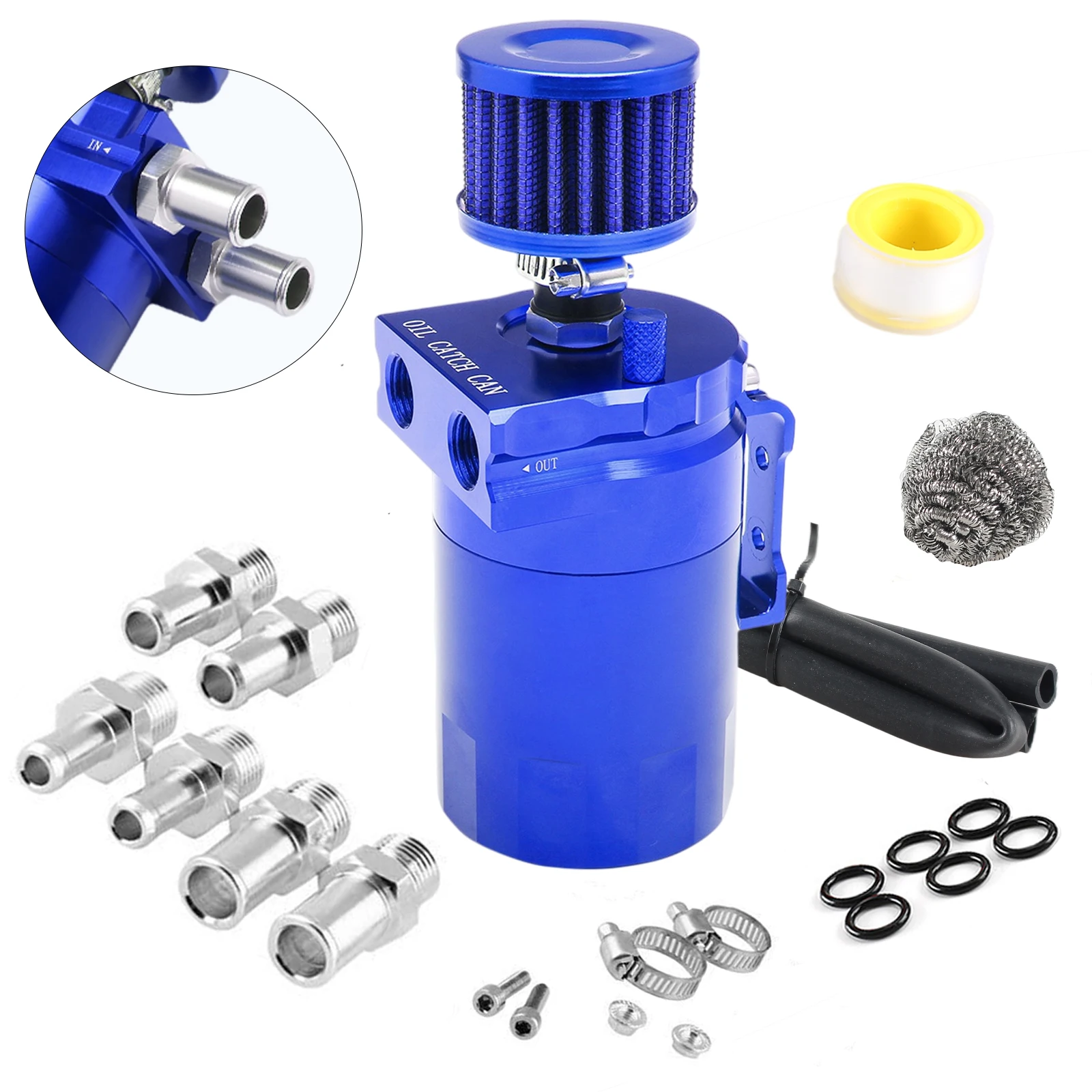 Auto verblüffter Aluminium-Ölauffangbehälter mit Luftfilter, Entlüftung, verblüffelte Armaturen, atmungsaktiver Wasserkocher – Detail 2