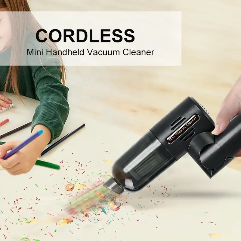 Car Vacuum Cleaner Cordless Rechargeable Handheld Vacuum for Car Sofa Desk Cleaning 180 Degree Foldable Mini Vacuum Cleaner