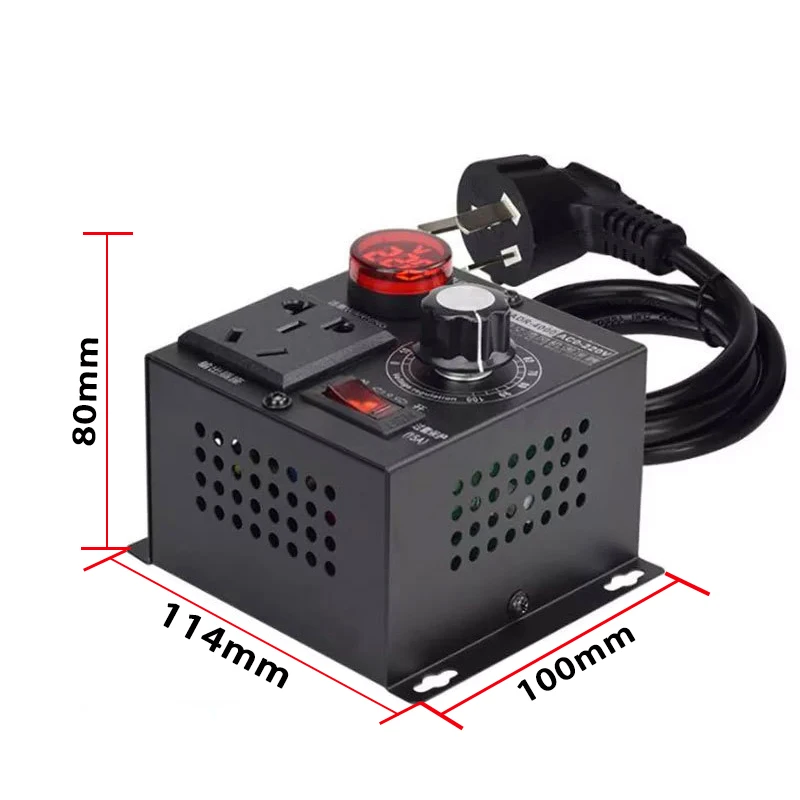 220V Governor Motor Speed Controller Electronic Voltage Regulator Single-Phase AC Fan Stepless Temperature and Light Adjustment