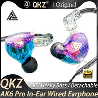 QKZ Original AK6 Pro EDX Pro In Ear Monitor Sport Noise Cancelling Headset 1DD Dynamic Wired Earphones HIFI Bass Earbuds ZST X