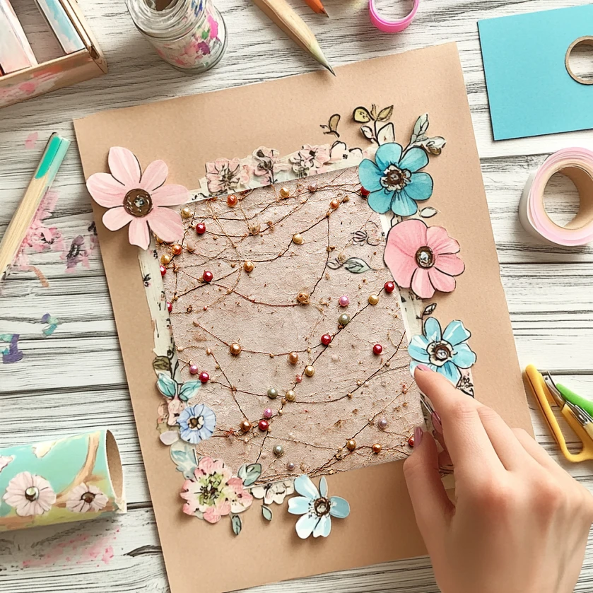 36 Sheets Scrapbooking Paper Pack (6"x6"): Geometric & Floral Blend for Origami, Card DIY & Art Journaling .