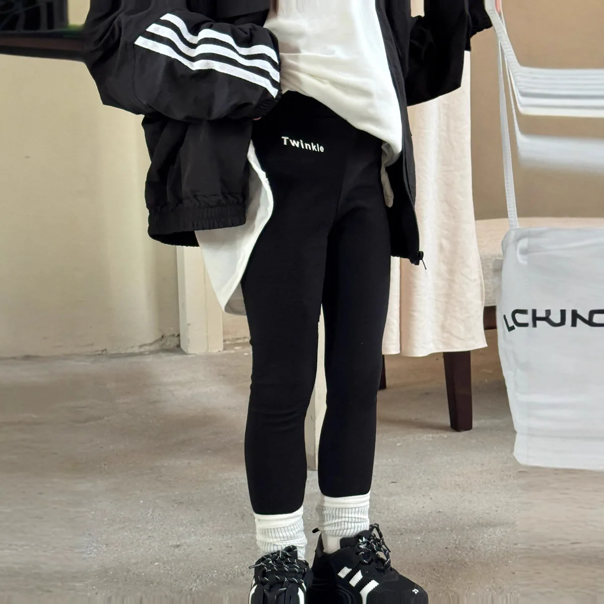 

Pants Trousers Capris High Waisted Leggings Elastic Pants Warm Simple Home Casual Girls Autumn Korean Children Kids Clothes