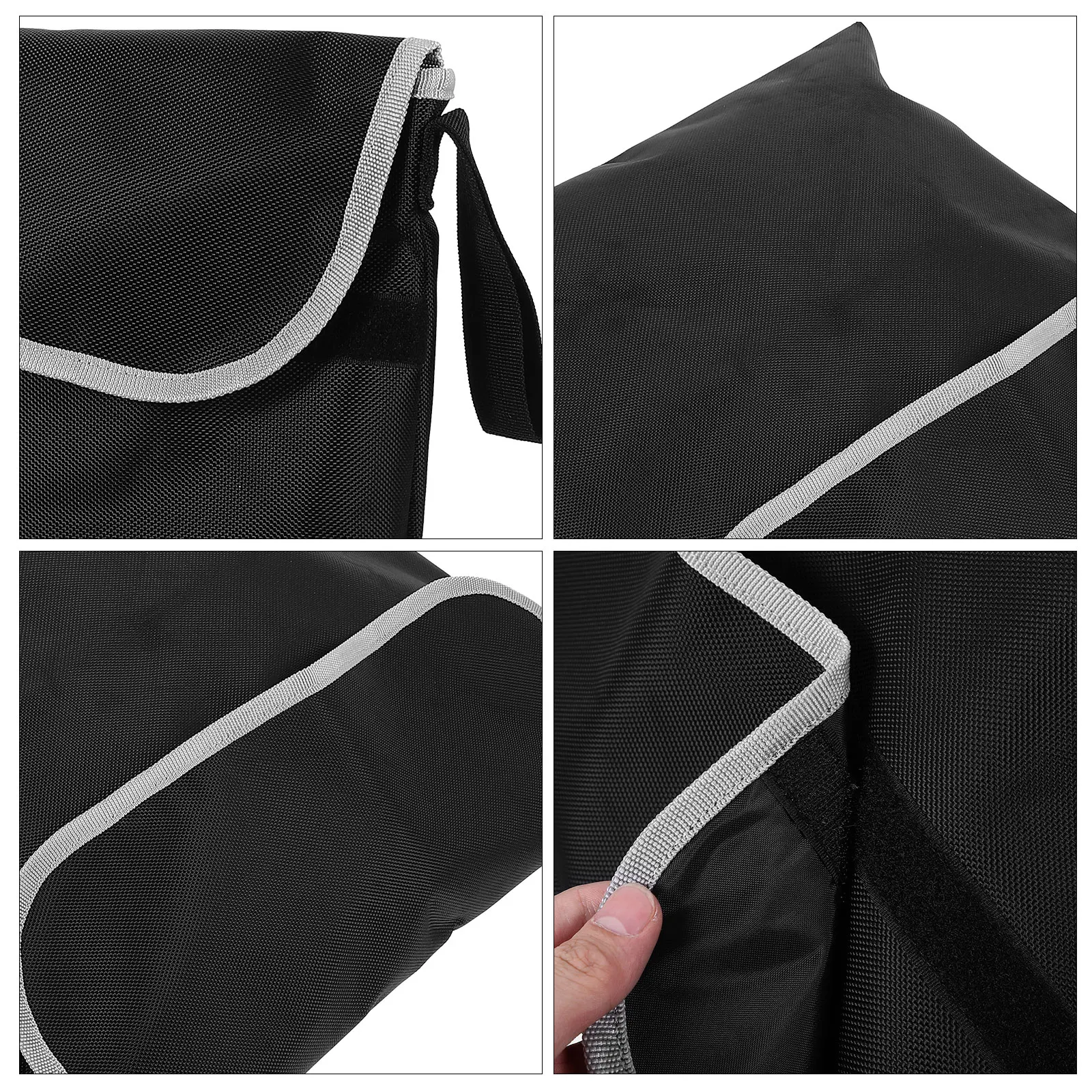 

Wheelchair Side Bag Black 40x35x10cm Oxford Cloth Durable Storage Pouch for Armrest Adults Stroller Accessories Hanging Bag