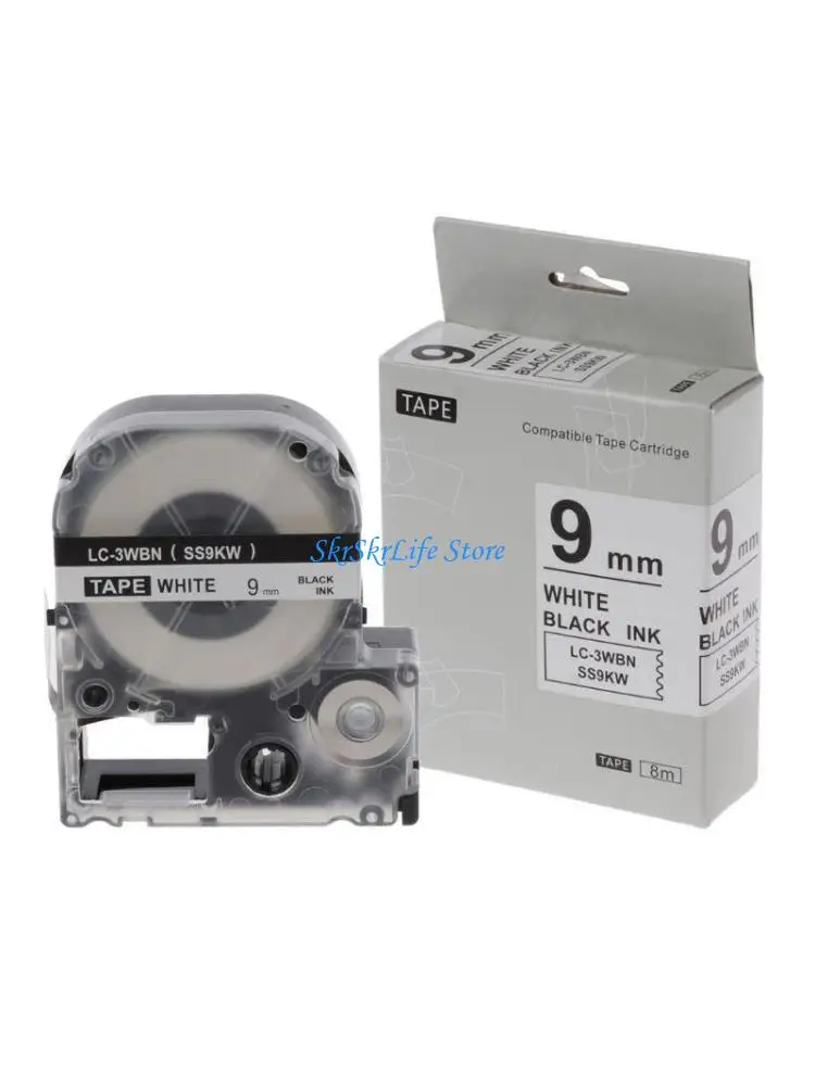 E65E Tape LW-400 LW-600P LW-700 Label Maker Tape for  Label Maker Model 9mmx8m