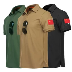 Men's Breathable Tactical Hiking Camping Trekking Fishing Climbing Quick Dry T-Shirt Summer Fast Dry Pullerover Tees O-Neck