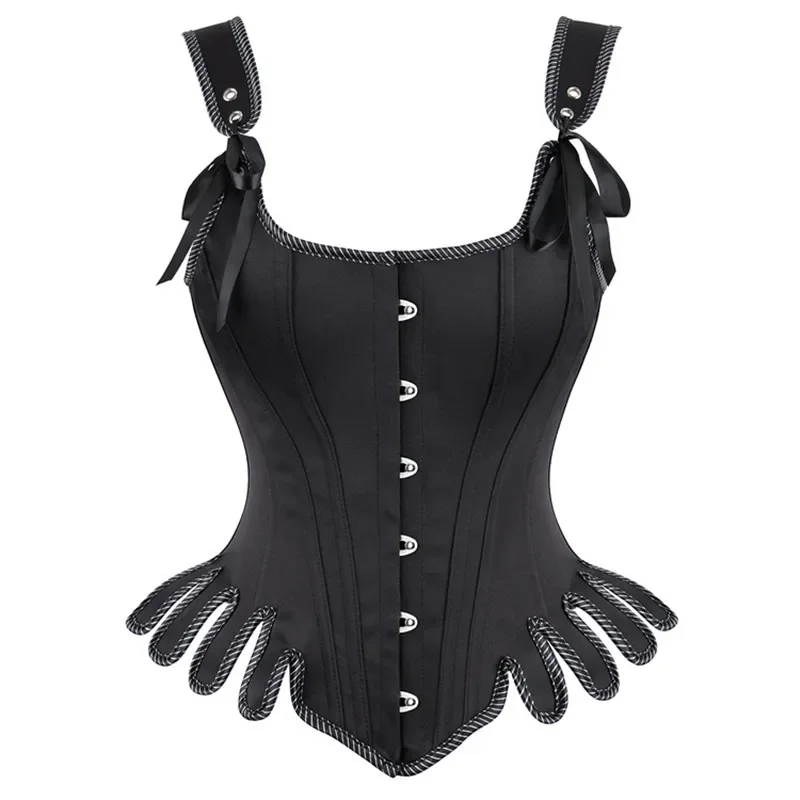 Vintage Steampunk Overbust Corset for Women Sexy Straps Bustier Top Gothic Clothes Punk Goth Bodice Halloween Costumes