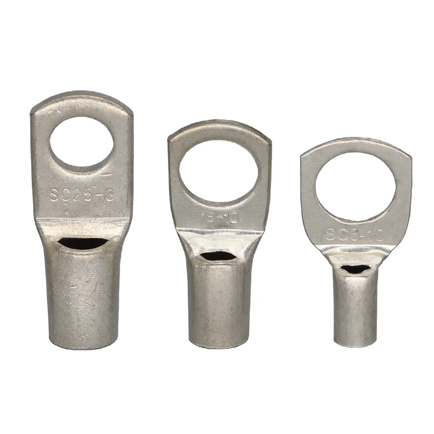 

SC2.5/4/6/10/16/25/35/50/70/95-4/5/6/8/10/12/14/16 Copper Battery Bolt Screw Hole Ring Connector Wire Cable Lug Crimp Terminal