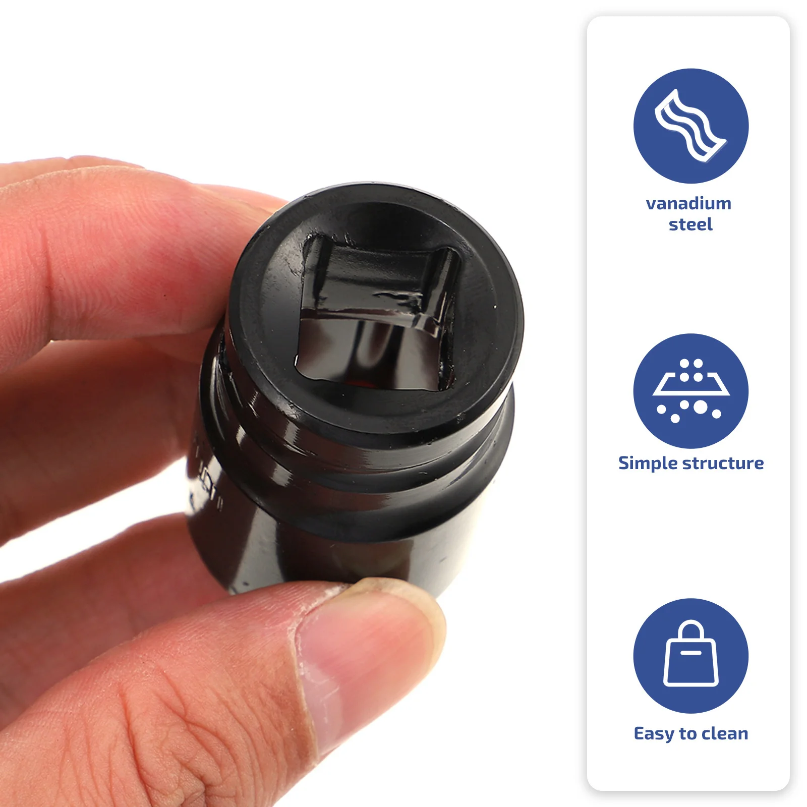 

8Pcs Pneumatic Electric Wrench Impact Socket Set Hexagon Drive Socket Chrome Vanadium Steel Durable Air Sockets