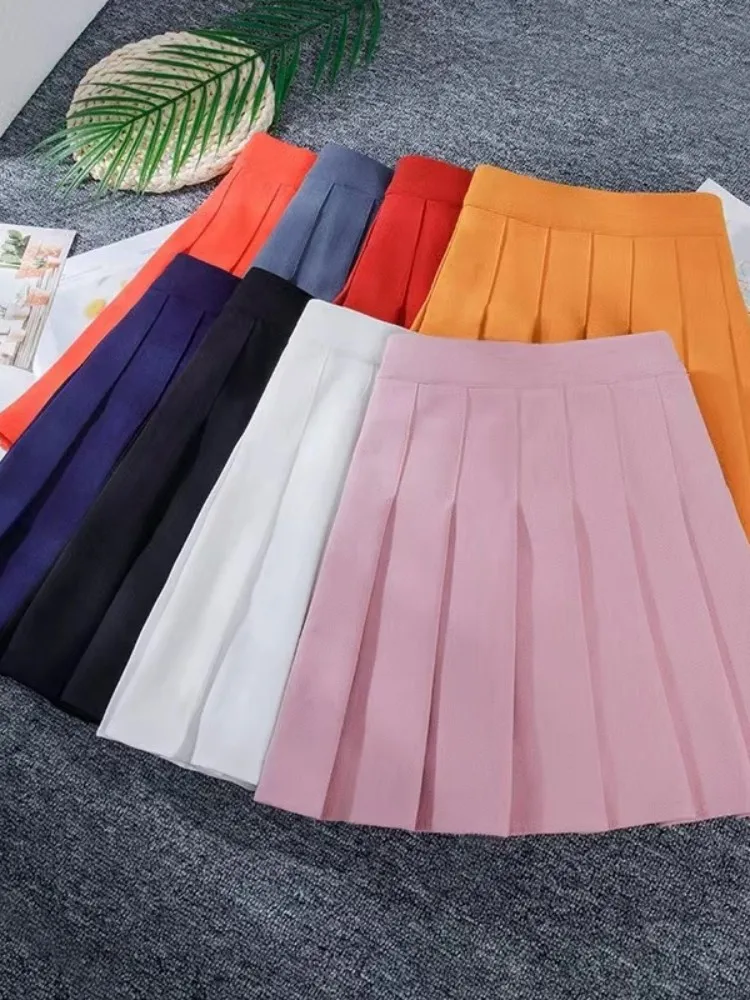 

Новая женская плиссированная юбка А-силуэта с высокой талией на резинке, больших размеров, укороченная, для осени и зимы, в стиле JK