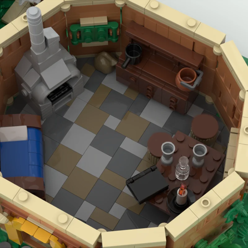 1519 stuks Viking Watchout MOC Nordic Guard Tower met houten structuur en uitkijkplatform Onderwijs bouwstenen cadeau