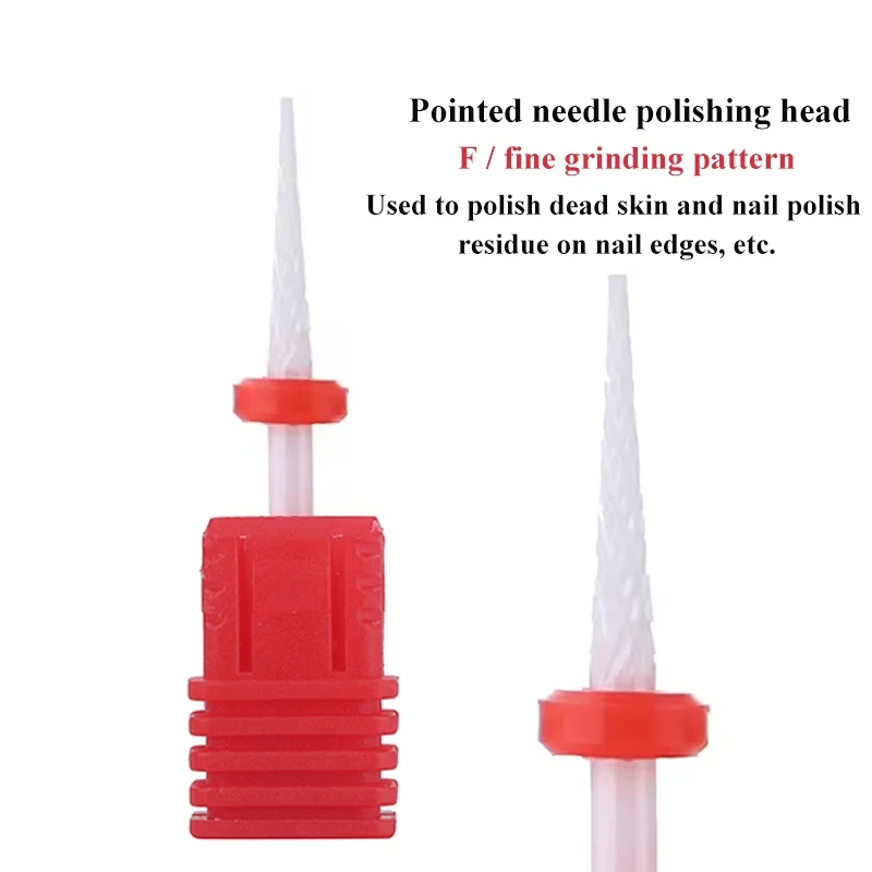 TFSCLOIN 5 sztuk zestaw wierteł do paznokci ceramicznych Manicure elektryczne pilniki do paznokci frez żel usuń akcesoria