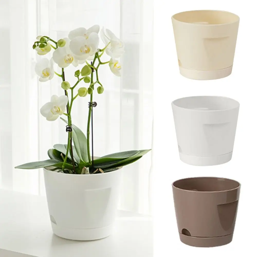 Durable Self Watering Lazy Plant Pot Including Liner Garden Supplies Soil Flower Pot with Handle Potted Flower Pot