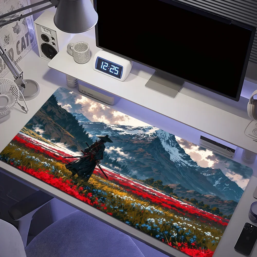 جديد اليابان الساموراي ماوس الوسادة كبيرة مكتب حصيرة لوحة المفاتيح مريح مكتب الجلود الألعاب الكمبيوتر عدم الانزلاق مكافحة فراي المنزل مخصص أفضل الأسعار