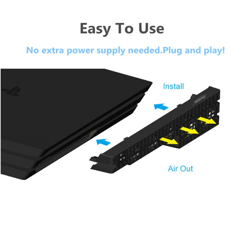 Cooling Fan Cooler USB External Cooler For PS4 Slim Pro Console 5 Fans DC 5V Temperature Control for PS4 Slim Pro Accessories